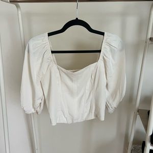 A&F Cream Corset Top